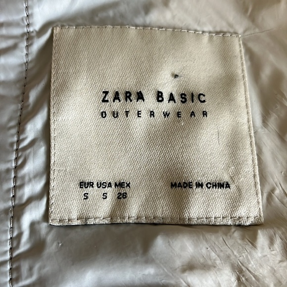 Zara Packable Down Puffer Jacket Coat Navy Blue S Hooded 90% Duck Down Warm - Picture 9 of 11